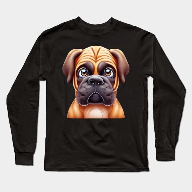 Howl-some Boerboel Long Sleeve T-Shirt by Art By Mojo